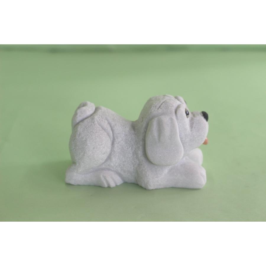 アンティーク 犬の置物 大理石