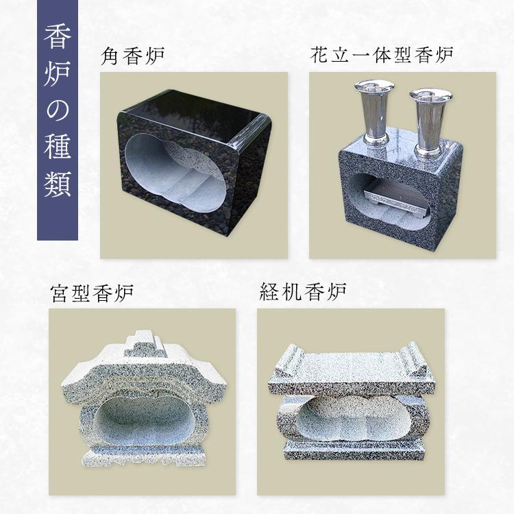 お墓の香炉 黒御影石経机香炉 コンパクトサイズの香炉です。墓前香炉 香炉 線香立て 香立て 経机香炉_6