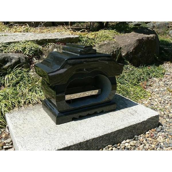 お墓の香炉 黒御影石宮型香炉 香皿付き コンパクトサイズの香炉 お墓の香炉 黒御影石宮型香炉 香皿付き コンパクトサイズの香炉