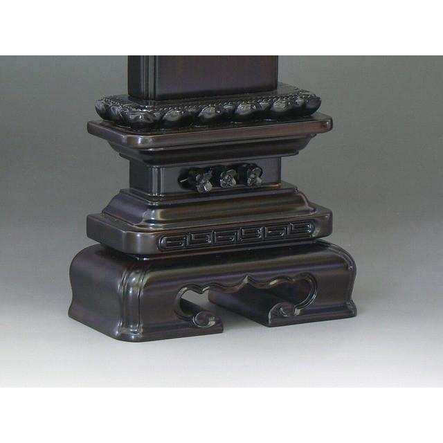 国産メーカー唐木位牌　黒檀上製千倉角丸6.0号（こくたんじょうせいちくらすみまる）_2