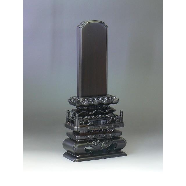 国産メーカー唐木位牌　黒檀切高欄6.0号（こくたんきりこうらん）