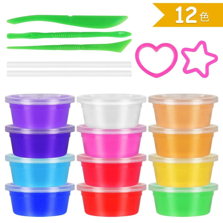Tecbillion スライム 12個 セット 水晶スライム Slime Diyねんど おもちゃ 抜き型 ヘラ ストロー付き お誕生日 お祭り プレゼントに最適 B07qfr75qb S T Online 通販 Yahoo ショッピング