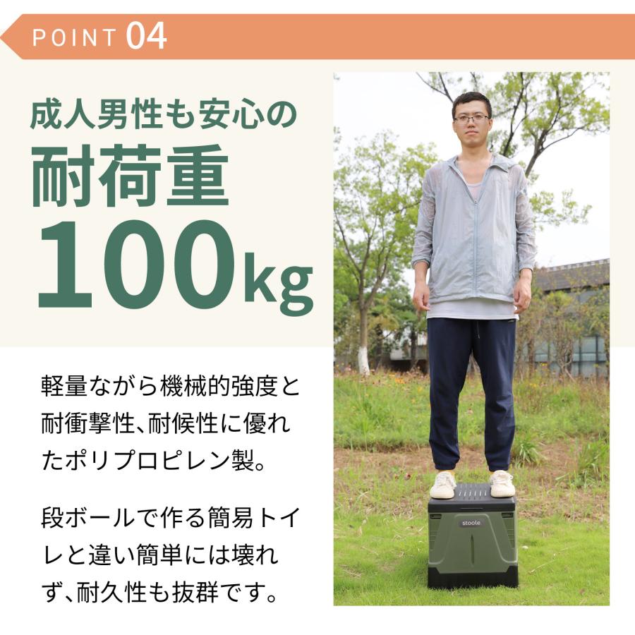 スツーレ【防災グッズ大賞2025】 簡易トイレ 災害用トイレ ポータブルトイレ 防災 アウトドア 非常用 折りたたみ 携帯 stoole  (排便袋&凝固剤付き) |  | 13