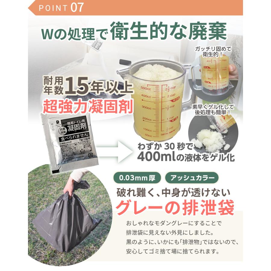 スツーレ【防災グッズ大賞2025】 簡易トイレ 災害用トイレ ポータブルトイレ 防災 アウトドア 非常用 折りたたみ 携帯 stoole  (排便袋&凝固剤付き) |  | 16