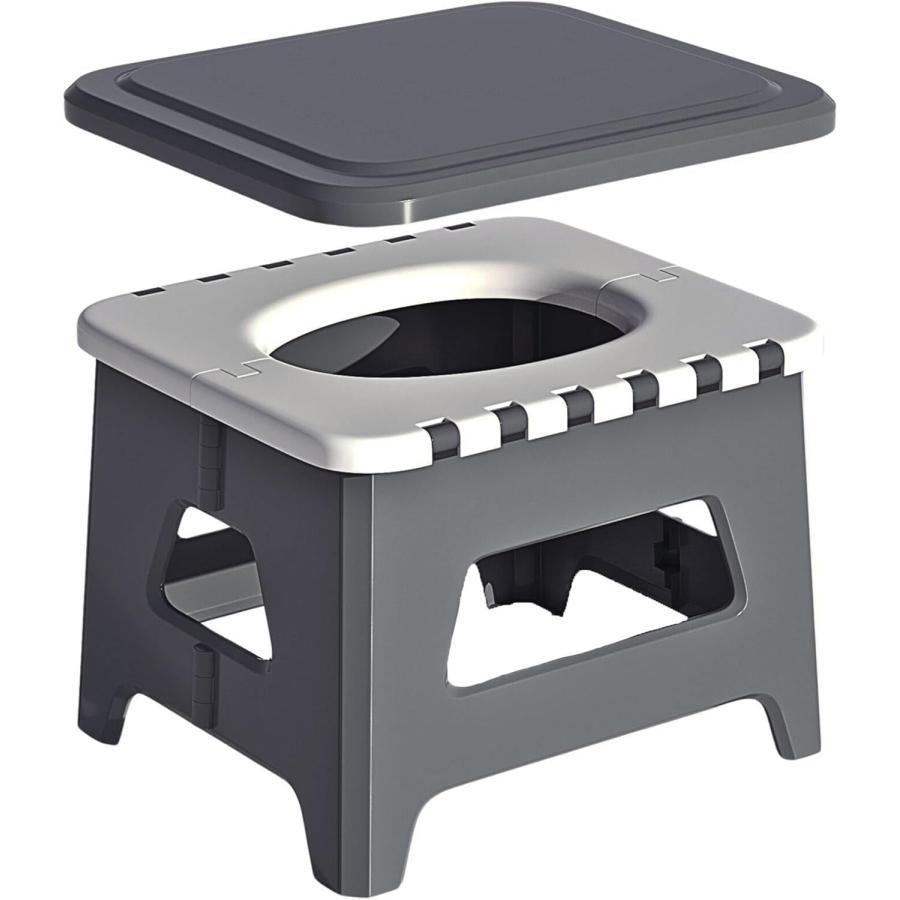 スツーレ 【防災グッズ大賞】 Step 簡易トイレ 日常はイスや踏み台に ポータブルトイレ 携帯トイレ 耐荷重150kg 排便袋&凝固剤付き | 