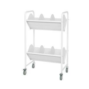 トヨダプロダクツ ファイルワゴン 2段 キャスター付 ホワイト BR-2L 