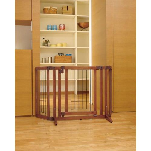 リッチェル ペット用 木製おくだけドア付ゲート S ブラウン S サイズ ブラウン