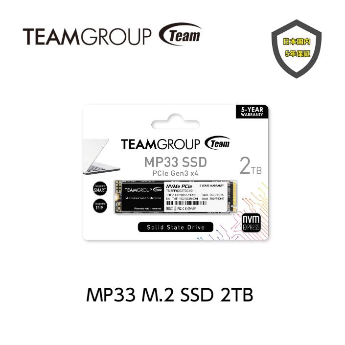 Team Group（チームグループ） TEAM MP33 M.2 PCIe SSD 2TB Gen3 x4
