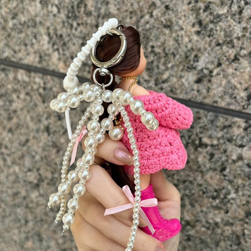 ドール チャーム 韓国 キーホルダー アクセサリー バービー 人形 ドール チャーム 韓国 キーホルダー アクセサリー バービー 人形