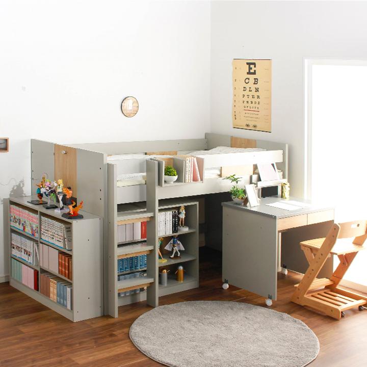 システムベッド ロフトベッド 大人 大人用 子供用 幅202X奥行106X高さ