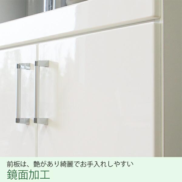 カップボード ミドルレンジボード レンジ台 キッチンボード 鏡面仕上げ 完成品 艶あり 木製 幅60cm ホワイト 完成品 国産 幅60 60幅 完成品 国産 キッチン収納_4