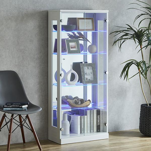 コレクションボード コレクションケース キャビネット 飾り棚 幅63.5cm 幅63.5 高さ148cm 高さ148 リビング収納 ガラスケース シンプル おしゃれ