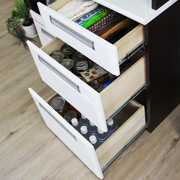 キッチンボード レンジボード 完成品 白 キッチン収納 ホワイト 幅