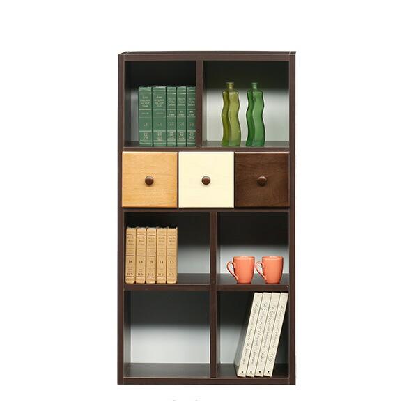 本棚 自在シェルフ フリーボード 幅64cm モダン 木製 リビングボード 完成品