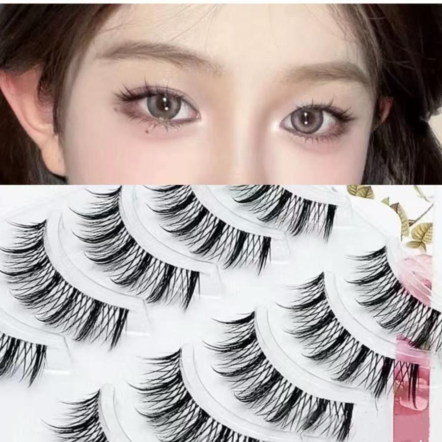 つけまつげ 下まつげ ナチュラル 透明軸 手作り 黒/ブラウン 自宅で