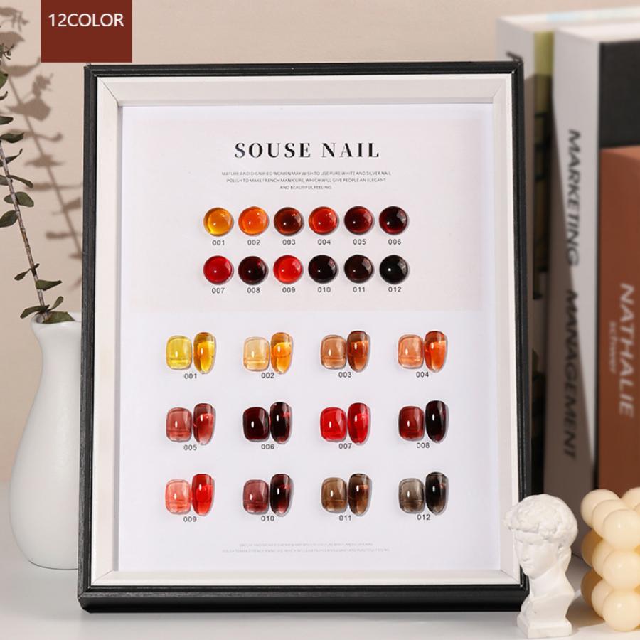 べっ甲ネイル ジェルネイル カラージェルネイル シアーカラー