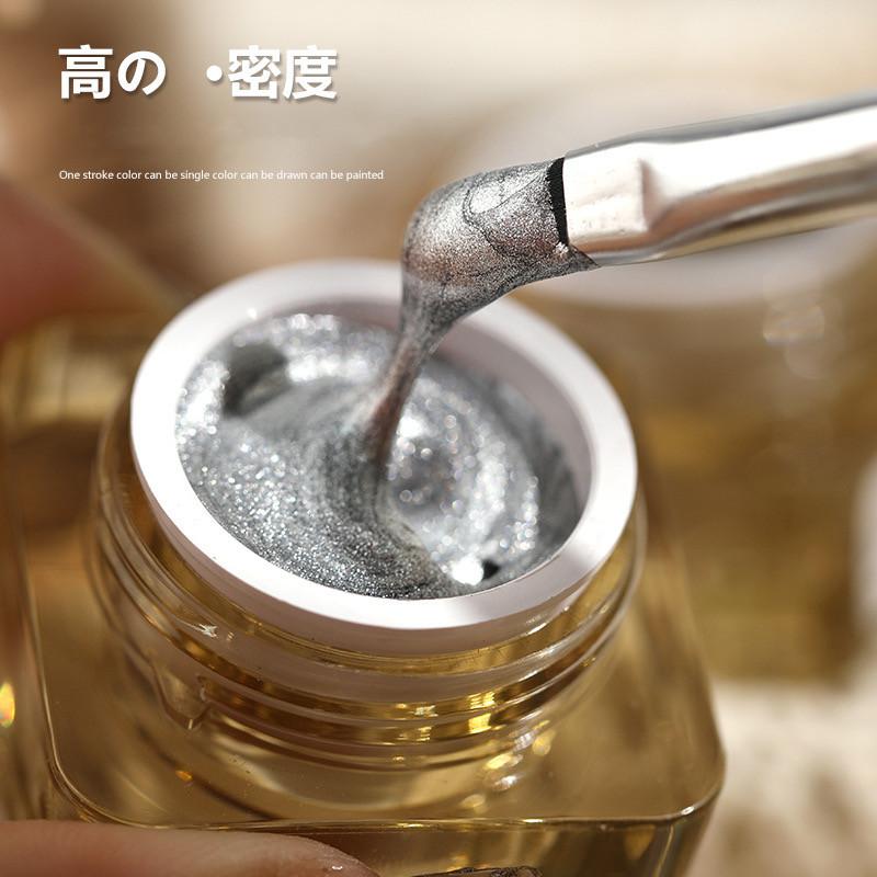 【ばら売り可】メタリックジェル 金銀セット ジェルネイル カラージェル ◇バラ売り可能◇メタリックジェル 金銀セット ジェルネイルの