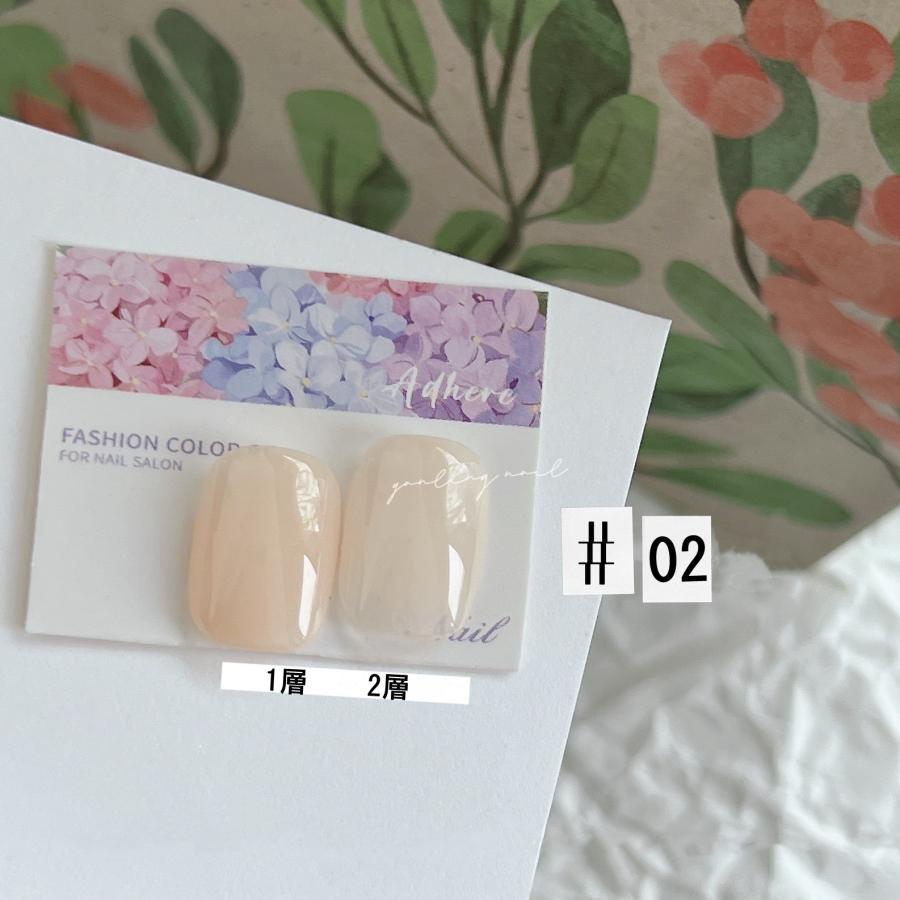 ネイルカラー・ジェルネイル クリアケース入り カラーネイルジェル ジェルネイル 透け感ありジェル クリアピンク系 16