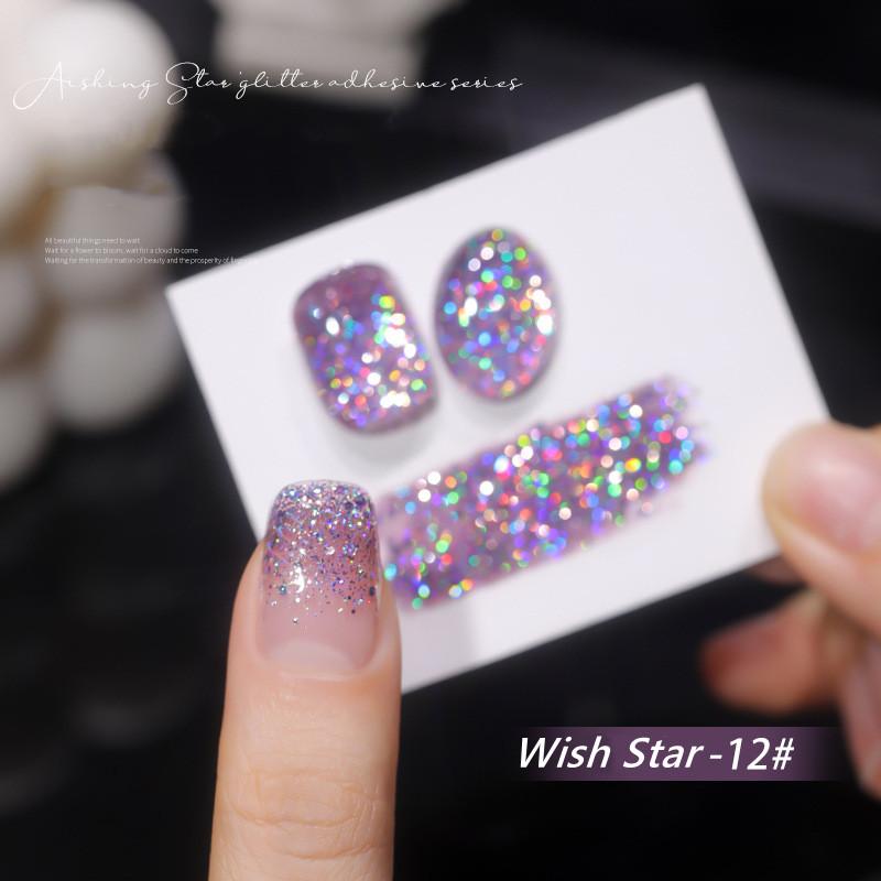 新作】【12色】Wish Star 大粒グリッター ジェルネイル 高輝度ラメ・高