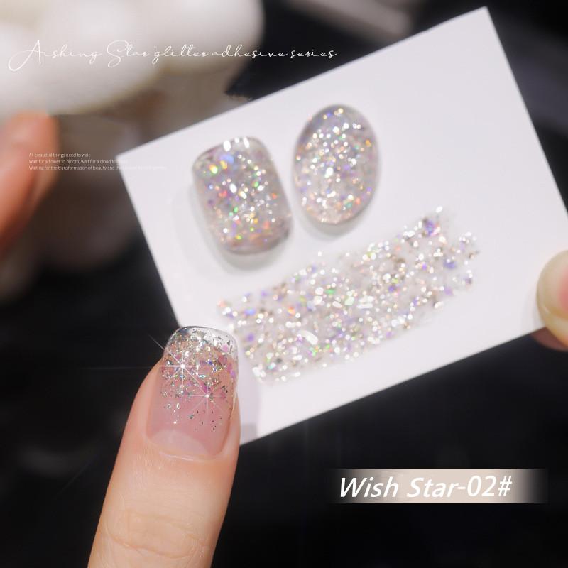 新作】【12色】Wish Star 大粒グリッター ジェルネイル 高輝度ラメ・高