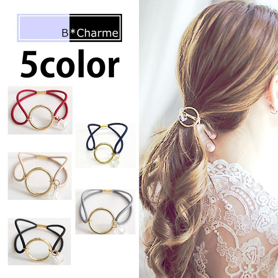 ヘアアクセサリー ヘアゴム ゴールド リング キラキラ クリスタル付き 5カラー Gr 005 ギャレットストア Yahoo 店 通販 Yahoo ショッピング