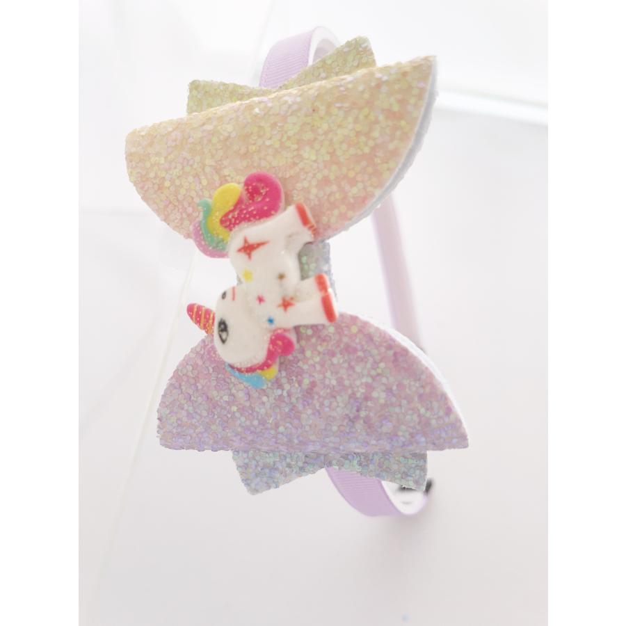 【キラキラ ★ユニコーンカチューシャ】カチューシャ ユニコーン かわいい キュート ピンク 紫 パープル  レインボー 子供 女の子 幼稚園 小学生 |  | 09