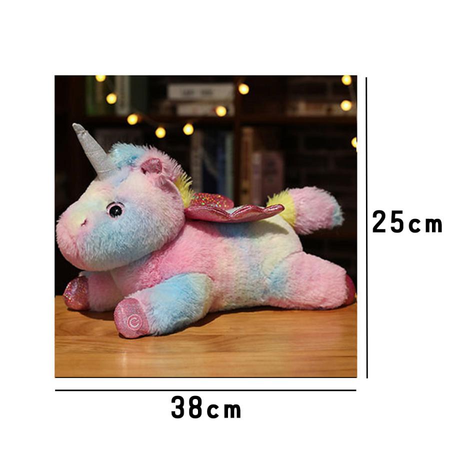 【光るユニコーンのぬいぐるみ】 LED ライト かわいい プリンセス ピンク 紫 レインボー 子供 女の子 友達 誕生日 プレゼント クリスマスプレゼント ギフト |  | 05