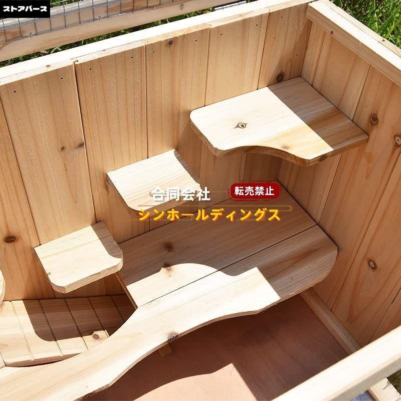 モモンガ ケージ フクロモモンガ ケージ 天窓付き 専用ケージ 掃除 移動用 飼育箱 横型 天然木 アクリル製 透明板 木製 踏み台 階段 簡単な組み立て ステージ ス_6