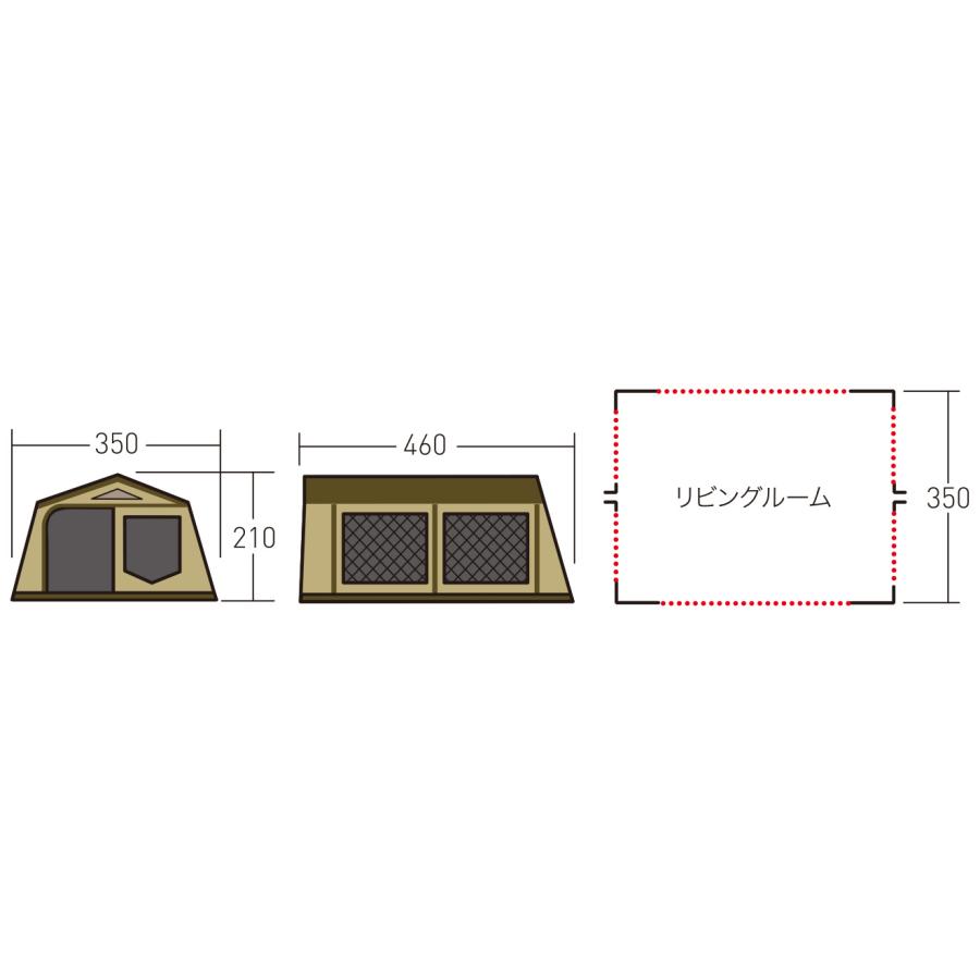 ogawa ogawa公式 オガワ テント ロッジシェルターII 大型 フルメッシュ