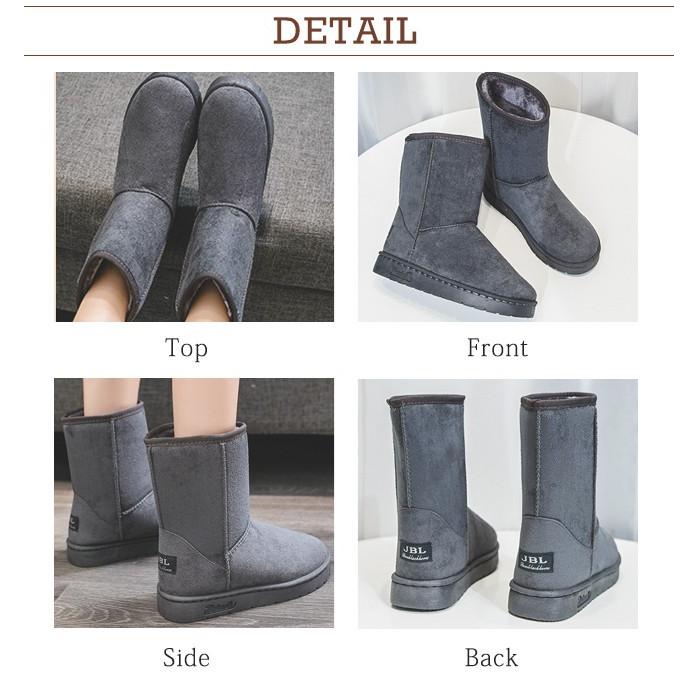 ムートンブーツ レディース ミドル丈 スエード調 ぺたんこ 防水 フェイクレザー 裏ボア スノーブーツ 防寒 防滑 かわいい 冬 暖かい Thai0 Candyz Pro 通販 Yahoo ショッピング