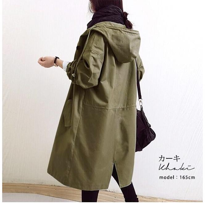 店長おすすめ コート スプリングコート 春コート ミリタリー レディース ロング フード付き 春秋 アウター 母の日 21 40代 30代 代 オーバーサイズ Tqn30 Candyz Pro 通販 Yahoo ショッピング