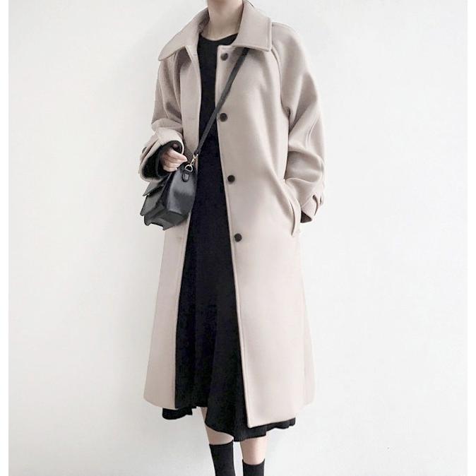 ステンカラーコート レディース ロング シングルボタン ラグラン袖 ゆったり 無地 きれいめ 春秋 メルトン アウター 21 新作 新品 暖かい Td8i0 Candyz Pro 通販 Yahoo ショッピング