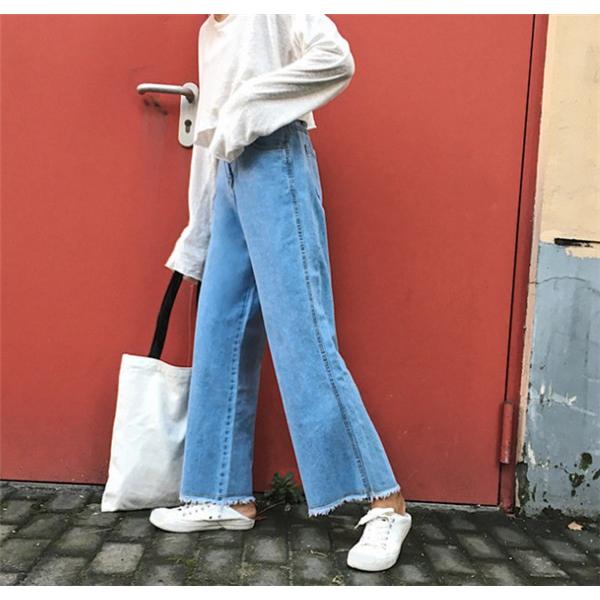 超目玉セール 21ワイドパンツ デニム ガウチョ レディース ジーンズ ブーツカット ゆったり ハイウエスト ロング 春秋服 ヴィンテージ加工 Tc90 Candyz Pro 通販 Yahoo ショッピング