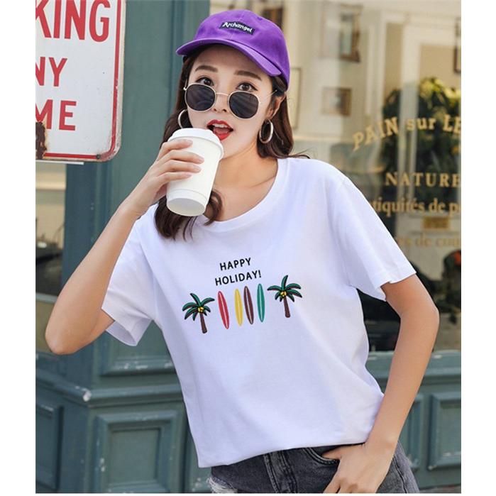 Tシャツ レディース 半袖 白 無地 ロゴ 柄 プリント ゆる おしゃれ 春秋 カジュアル トップス ティーシャツ スポーツ ランニング 服 21 Tz9a0 Candyz Pro 通販 Yahoo ショッピング