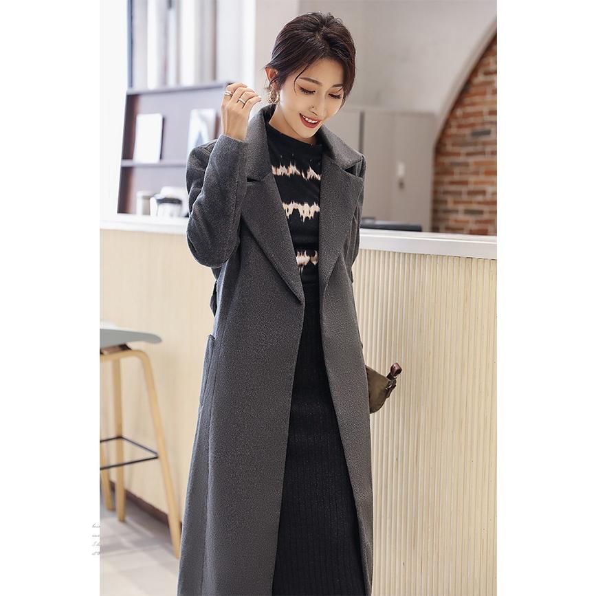 超目玉セール 超ロングコート ガウン レディース アウター メルトン Aライン ミモレ丈 ベルト 無地 ブラック チャコー Tl51nzlc15aug19 Candyz Pro 通販 Yahoo ショッピング