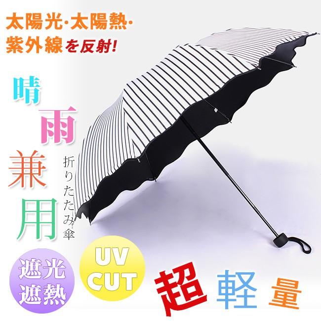 短納期 日傘 晴雨兼用 Uvカット 折りたたみ傘 ストライプ ウェーブピコレース 100 完全遮光 レディース 手開き 折り畳み 雨傘 Ts22hat17feb08 Candyz Pro 通販 Yahoo ショッピング