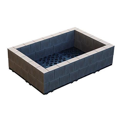 システムファーム（組立て式花壇・菜園） 60cm×90cm×2段 セット チャコールブラウン