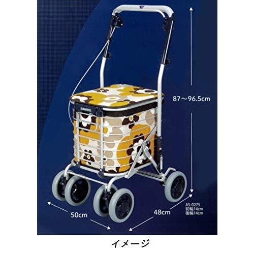 美品 ワイヤーカート スワレル バッグ付き AS-0275(花柄・レッド) 【2030434586】(12416円)