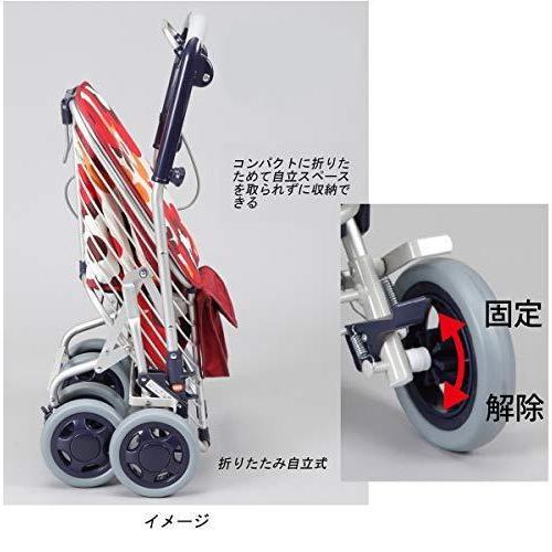 美品 ワイヤーカート スワレル バッグ付き AS-0275(花柄・レッド) 【2030434586】(12416円)