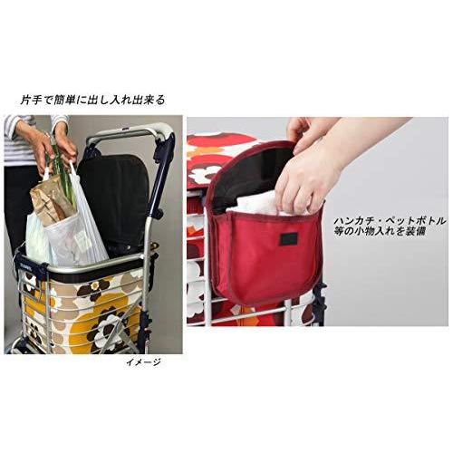 美品 ワイヤーカート スワレル バッグ付き AS-0275(花柄・レッド) 【2030434586】(12416円)