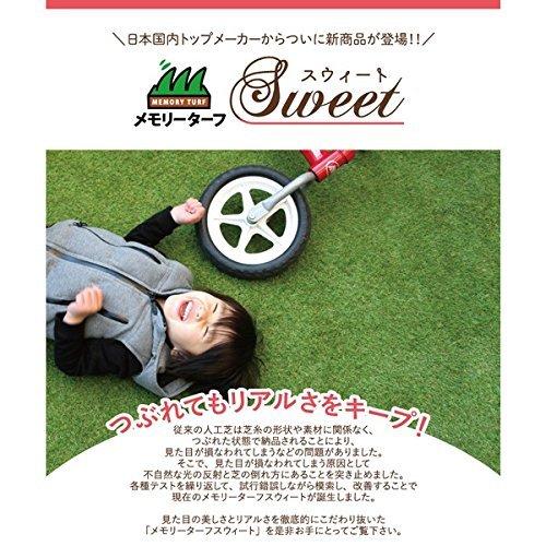 高品質 形状記憶 人工芝 メモリーターフ スウィート 巾1m×長さ10m(芝の長さ20mm) MTS20-0110 