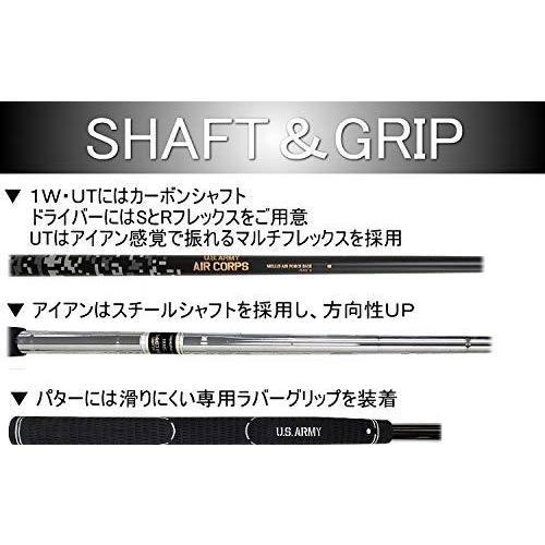 レフティー US ARMY AIR CORPS ゴルフクラブセット 9本組 (1W，UT，#6-9，PW，SW，PT) セミワンレングス採用モデル クラブセット AIR US ARMY
