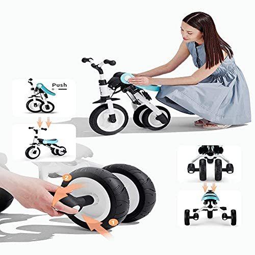 Kamelun 三輪車 3in1 手押し棒付き 手押し車 1~6歳 折り畳み自転車 軽量 子供 自転車 誕生日プレゼント キックバイク へんしんバイク 
