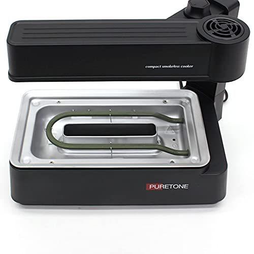 【美品】 HIRO コンパクト無煙調理器 HTG-375 ブラック 【2110679635】(12908円)