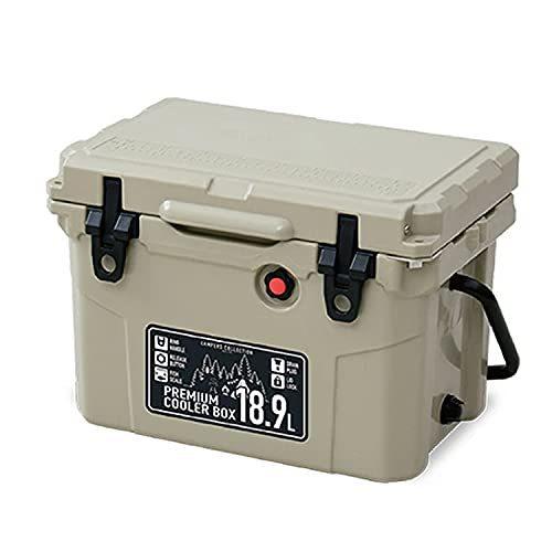 山善(YAMAZEN) キャンパーズコレクション プレミアムクーラーボックス 小型 18.9L ベージュ PCB-18.9(BE