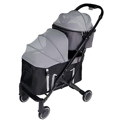 Totoro ball ペットカート 犬カート ペットバギー 犬用キャリーカート 二段式 多頭用 猫犬兼用 分離型 独立カゴタ