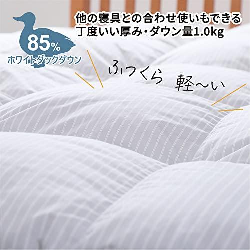 西川 (nishikawa) 羽毛掛け布団 シングル ホワイトダックダウン85