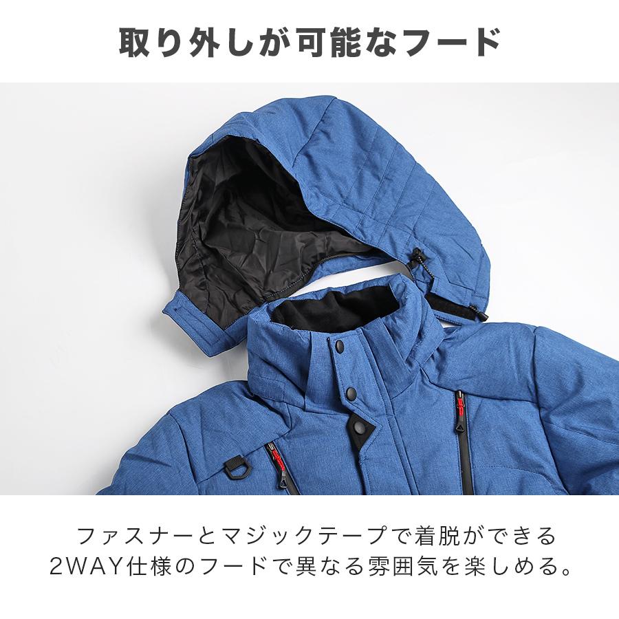 業界最安 ダウンジャケット メンズ ダウン 中綿 ジャケット コート アウター 無地 フード付き 取り外し 防風 防寒 送料無料