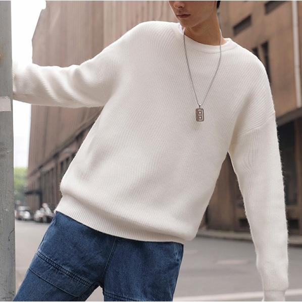 ニット メンズ クルーネック セーター Uネック 長袖 無地 Knit Men S 秋 冬 グレー ピンク ブラックメール便のみ送料無料3 5月1日から10日入荷予定 C Aumtop 016 ディライト 通販 Yahoo ショッピング