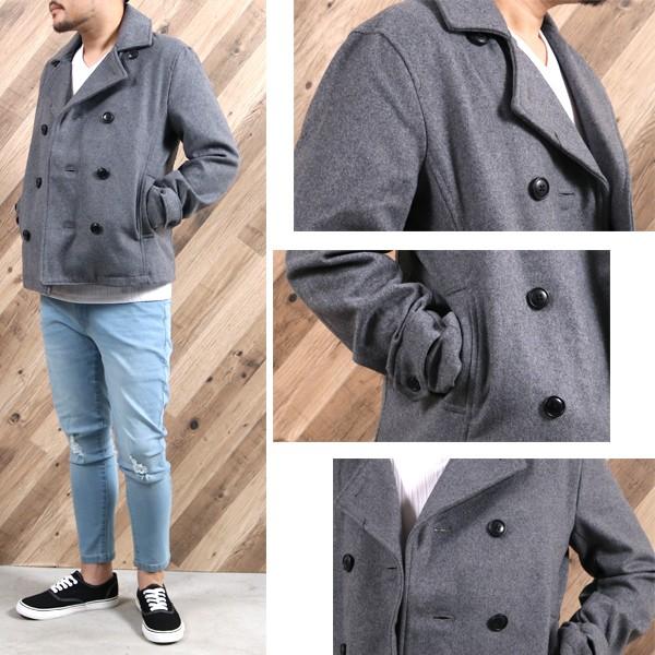 Pコート メンズ ピーコート ウール メルトン アウター スリム ウールコート ダブルボタン 秋 冬 カジュアル モード トレンド 宅配便送料別 S Jkt ディライト 通販 Yahoo ショッピング